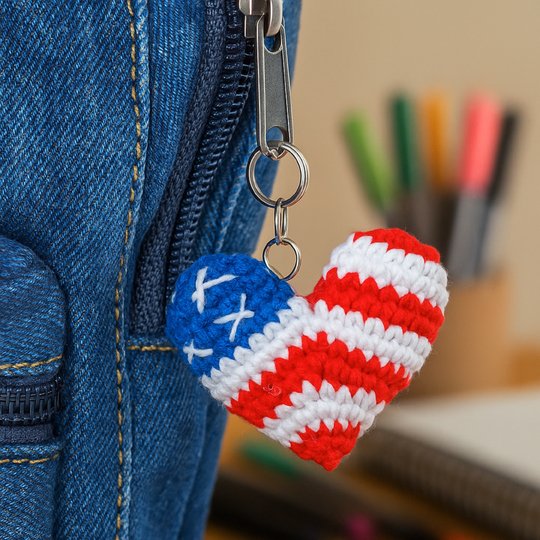USA Heart Crochet - American Flag Pattern PDF
