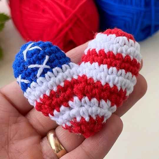USA Heart Crochet - American Flag Pattern PDF