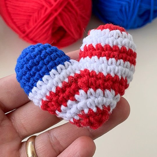 USA Heart Crochet - American Flag Pattern PDF