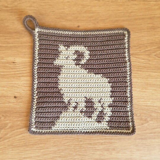 Häkelanleitung Topflappen "Steinbock"