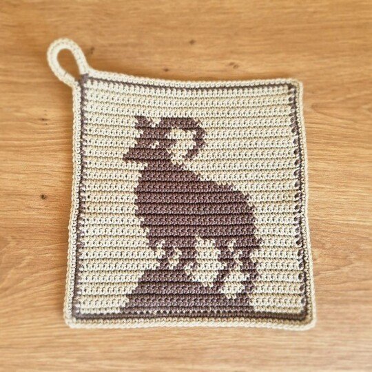 Häkelanleitung Topflappen "Steinbock"