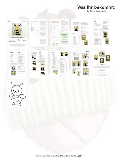 Kuschel Hummel, mini - Häkelanleitung