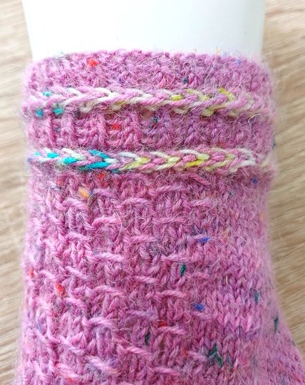 Fixe Quicky Ferse Sneaker Socken „Ephesus mit lettischem Zopf"