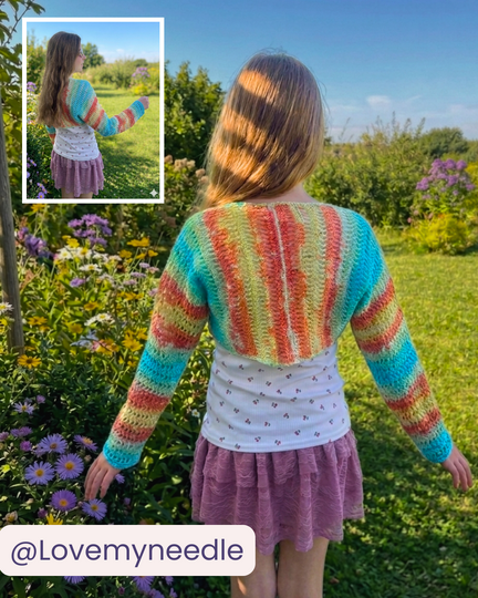 Häkelanleitung für Bolero im Sternenmuster | 6 Größen: XS bis 6XL