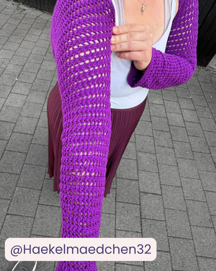 Häkelanleitung für Bolero im Sternenmuster | 6 Größen: XS bis 6XL