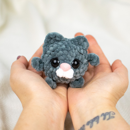 Pocket Puff Babies Crochet Pattern – Mini Bunny & Kitty Plush