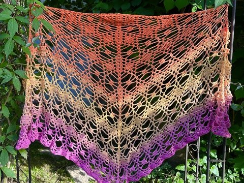 Häkelanleitung Dreieckstuch "Himmelsmosaik"