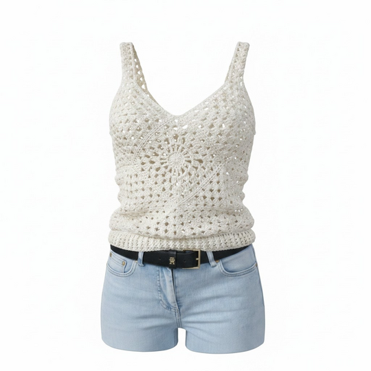 PDF Häkelanleitung Granny Square Sommer Boho Damen Top/Oberteil