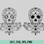 Rockabilly Skull (Skull with Swallow) Cutting File