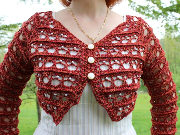 Bolero "Silas" mit Raglan und Reliefmuster, Luftig leicht für Sommerabende