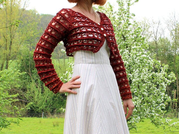 Bolero "Silas" mit Raglan und Reliefmuster, Luftig leicht für Sommerabende