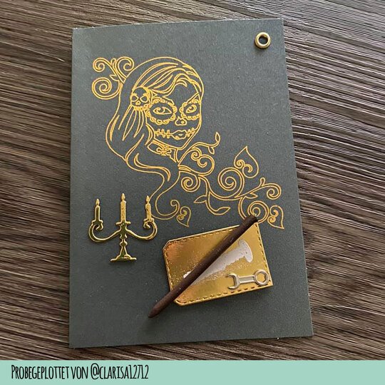 La Catrina Totenkopf Lady Plotterdatei