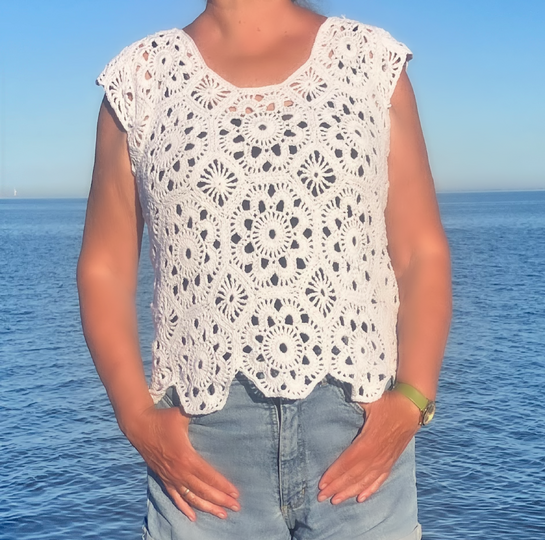 Shirt aus Achtecken - Häkelanleitung