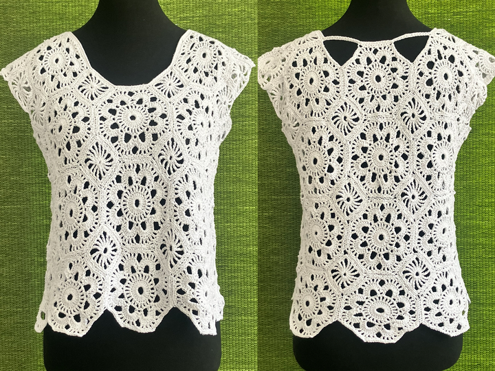 Shirt aus Achtecken - Häkelanleitung
