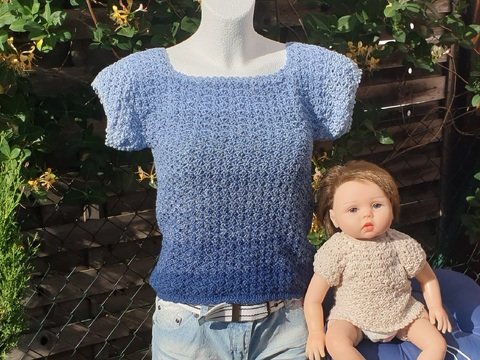 Häkelanleitung Sommer-Top „Lace-Romantik" Sommershirt im Spiral-Flow