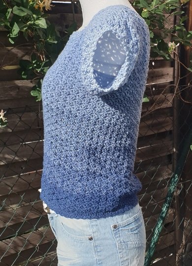 Häkelanleitung Sommer-Top „Lace-Romantik" Sommershirt im Spiral-Flow