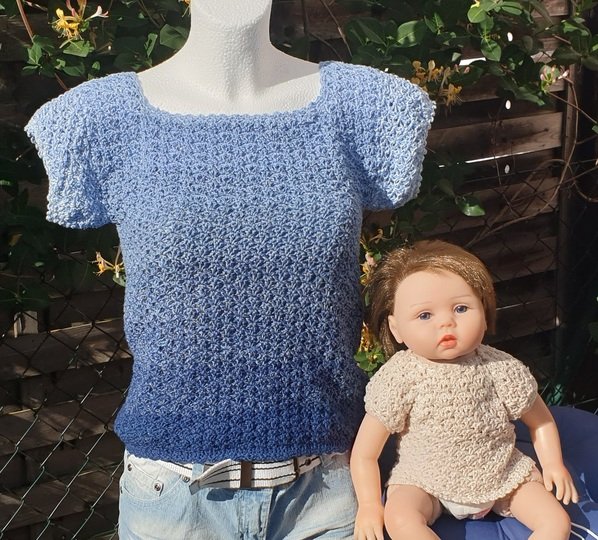 Häkelanleitung Sommer-Top „Lace-Romantik" Sommershirt im Spiral-Flow