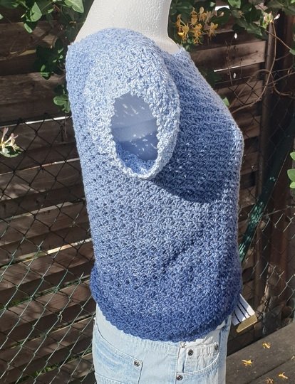 Häkelanleitung Sommer-Top „Lace-Romantik" Sommershirt im Spiral-Flow