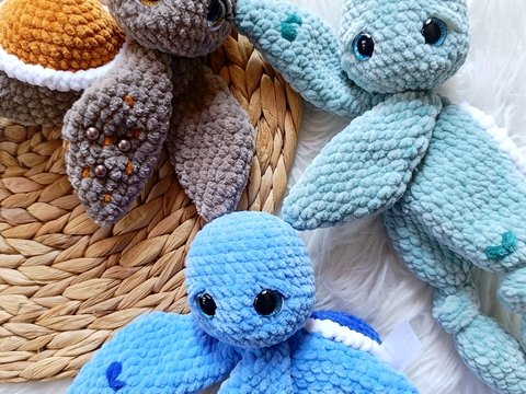 Häkelanleitung Meeresschildkröte Fips Flosse