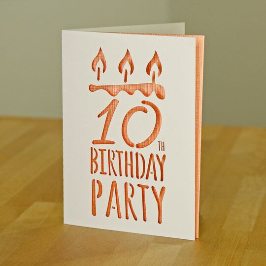 Karte Einladung zum Geburtstag Rund Plotterdatei