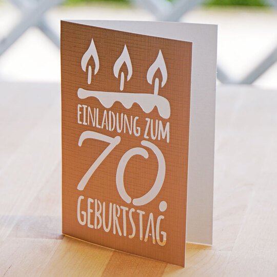Round Birthday Invitation Card – Cutting File