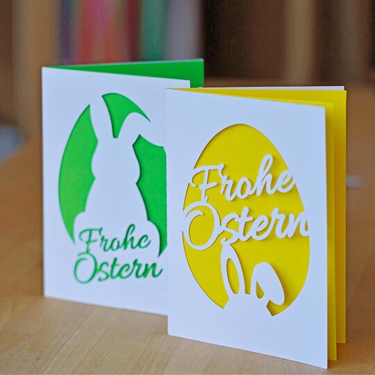 Karte Frohe Ostern Plotterdatei