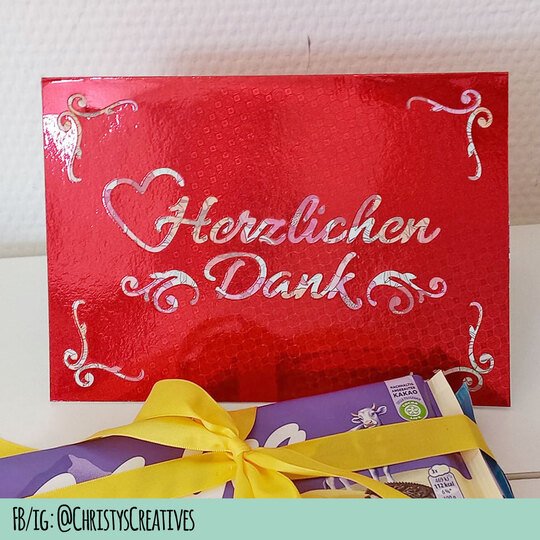 Karte Herzlichen Dank Plotterdatei