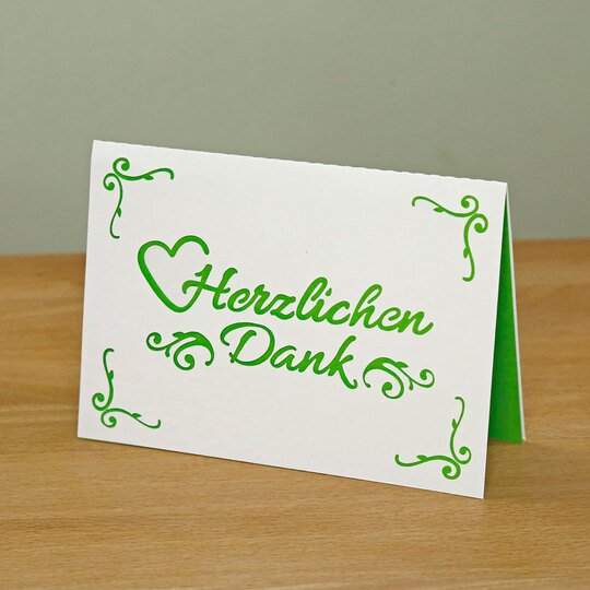 Karte Herzlichen Dank Plotterdatei