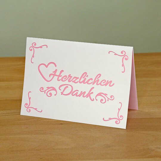 Karte Herzlichen Dank Plotterdatei