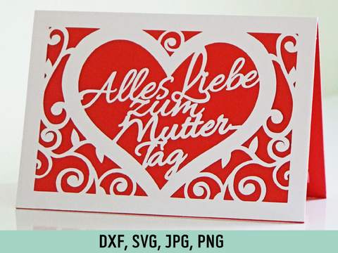 Karte Muttertag Plotterdatei