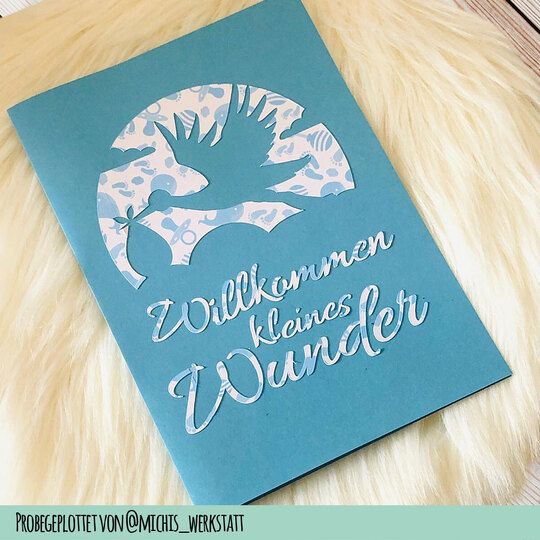 Stork Christening Card — Cutting File
