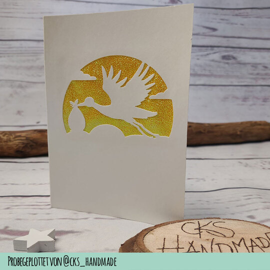 Stork Christening Card — Cutting File