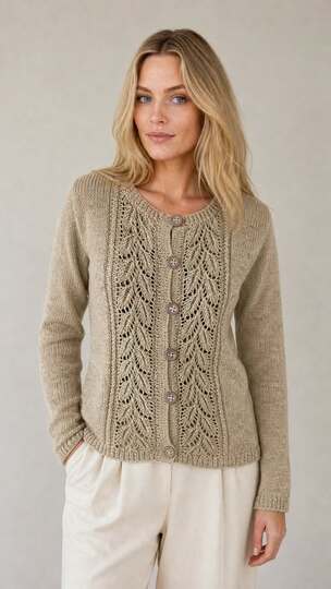 Strickanleitung * Sommerjacke * Cardigan mit Ajourmuster * 3 Größen