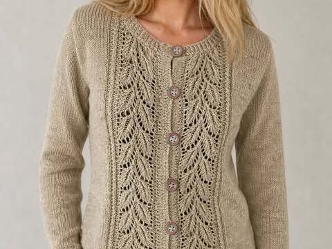 Strickanleitung * Sommerjacke * Cardigan mit Ajourmuster * 3 Größen