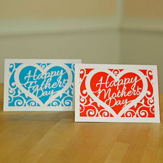 Mother's Day + Father's Day Card Cutting File