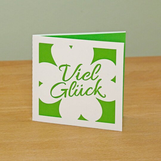 Karte Viel Glück Plotterdatei