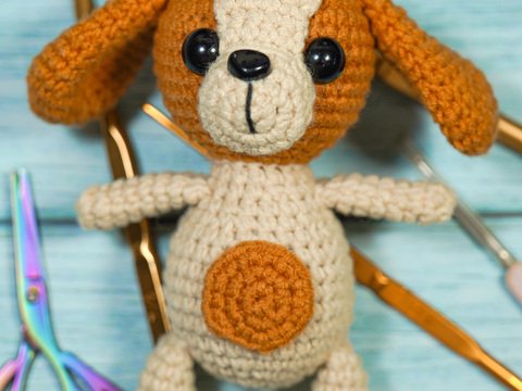 DOG whith Big Ear - keychain - PDF pattern