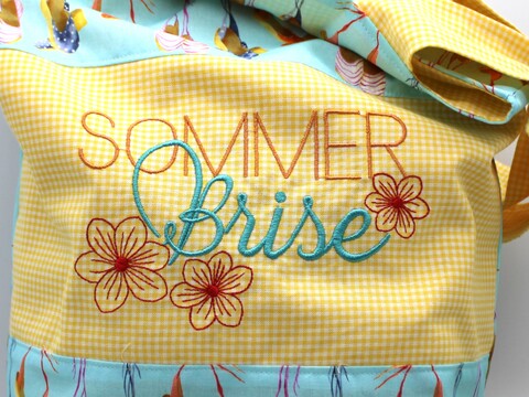 Stickdatei Sommerbrise mit Blumen