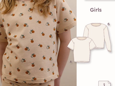 T-Shirt & Longsleeve Schnittmuster – Mädchen 110-164 (Relaxed Fit)