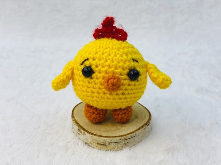 Crochet Chick Keychain Pattern