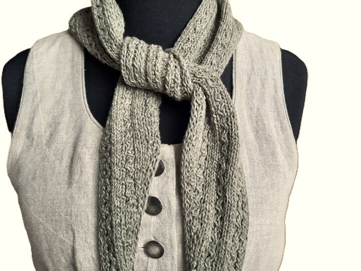 Strickanleitung Schal oder Tuch mit Wellenmuster