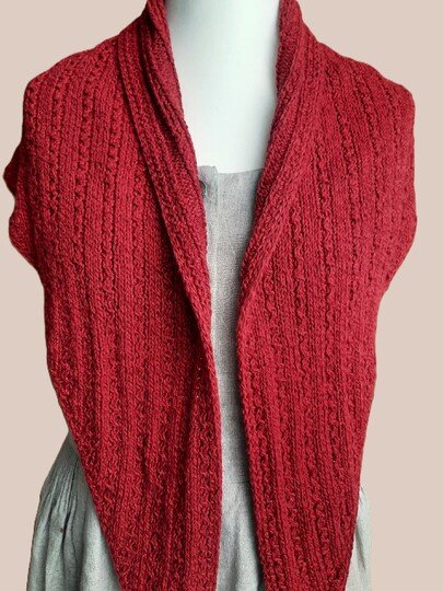 Strickanleitung Schal oder Tuch mit Wellenmuster
