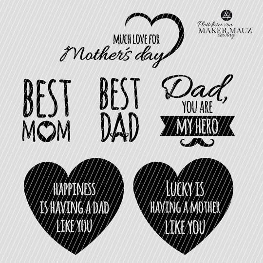 Mother's Day + Father's Day Cutting File