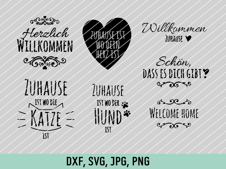 "Welcome Home" Cutting File Set