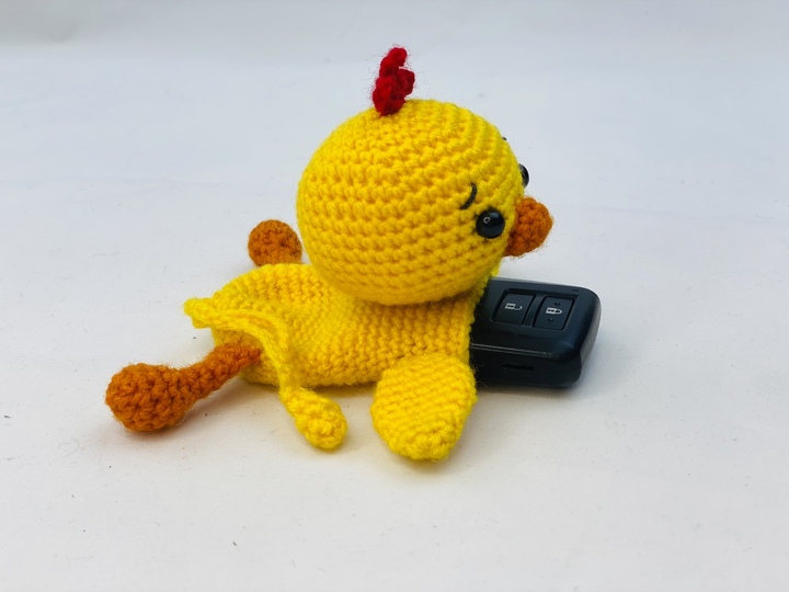 Küken Schlüsselanhänger Häkelmuster, Autoschlüssel Tasche Amigurumi