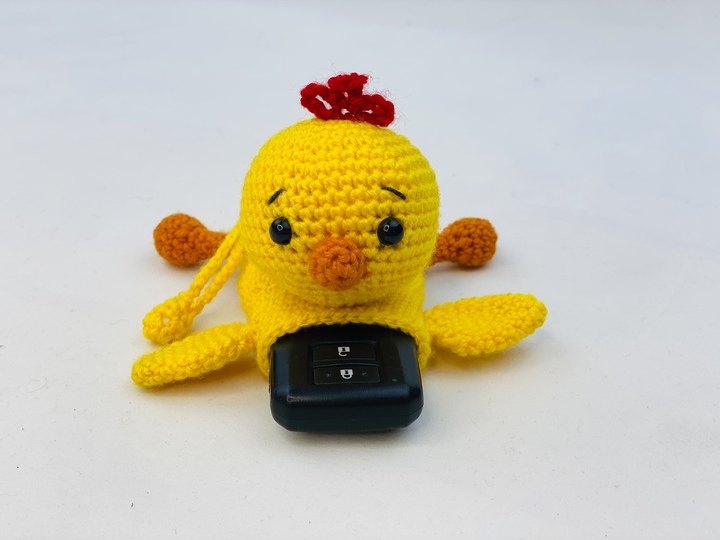 Küken Schlüsselanhänger Häkelmuster, Autoschlüssel Tasche Amigurumi