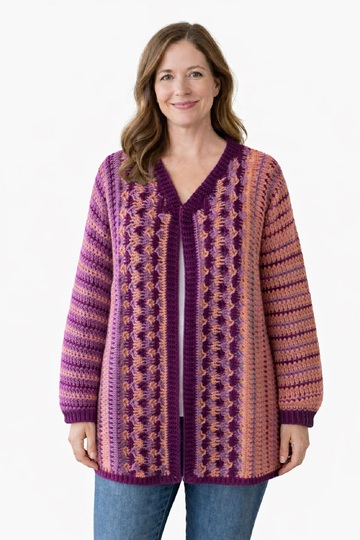 Häkelanleitung Jacke Rosengarten