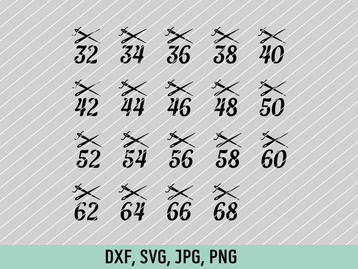 "Scissors" Size Label Cutting File (Adults)