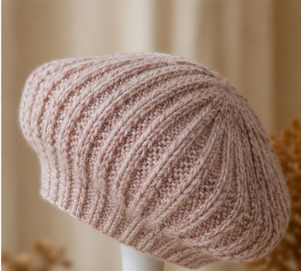Rosy Dreams Beret for Girls – Knitting Pattern