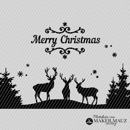 Winterlandschaft Weihnachten Plotterdatei